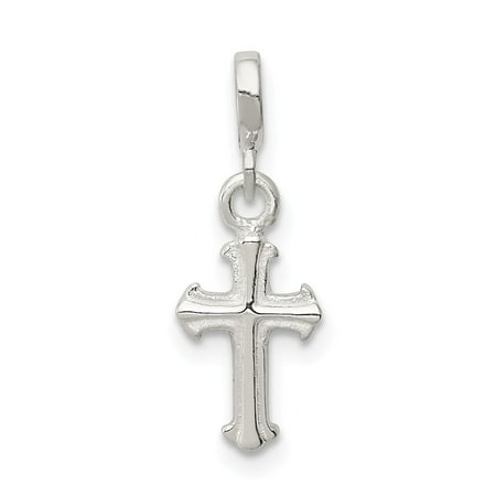 Cross Pendant Enhancer - 925 Sterling Silver Cross Enhancer Pendant