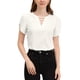 thumbnail image 1 of INSPIRAR CHIC Blusa de Cuello en V con Corte y Mangas Cortadas para Mujeres XL Blanca, 1 of 7