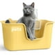 thumbnail image 1 of Arenero para Gato Esquimal Amarillo con Paredes Altas y Pala Grande, 1 of 6