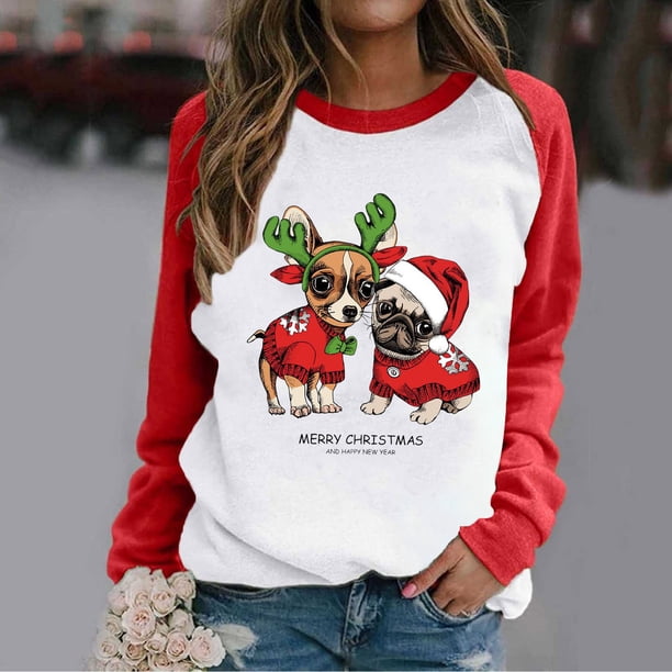 ICHUANYI Liquidación Moda Mujer Impresión Jersey Tops Manga Larga Cómoda Blusa Sudadera ICHUANYI WER202308245484