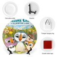 thumbnail image 3 of Puffin Rock Plato decorativo de porcelana fina (bone china), plato decorativo de cerámica para hogar, oficina, soporte de pared, platos decorativos para dormitorio - 6 pulgadas (15 cm), 3 of 6