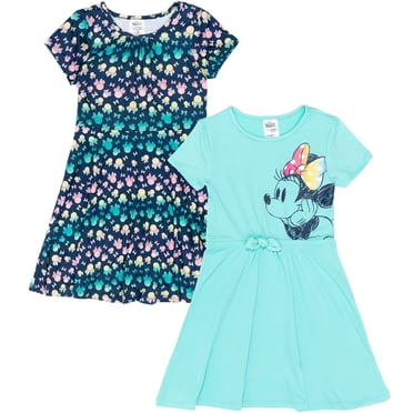 Disney Minnie Mouse Little Girls 2 Pack Skater Dresses Little Kid to Big Kid