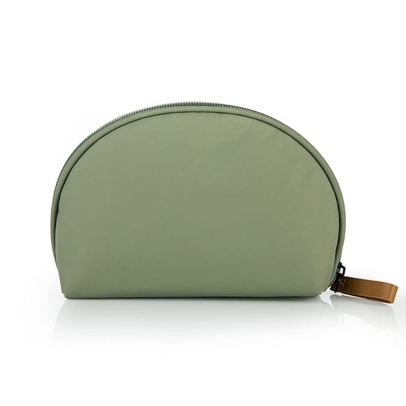 Bolsa de belleza cosmética Hekyip Half Moon Green de nailon impermeable