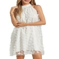 thumbnail image 2 of Women Evening Party Dress Butterfly Appliques Halter Neck Dress, 2 of 9