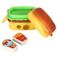 thumbnail image 3 of 1Pc Cute Hamburger Pencil Sharpener with Two Rubbers Erasers Student Stationery, 3 of 5