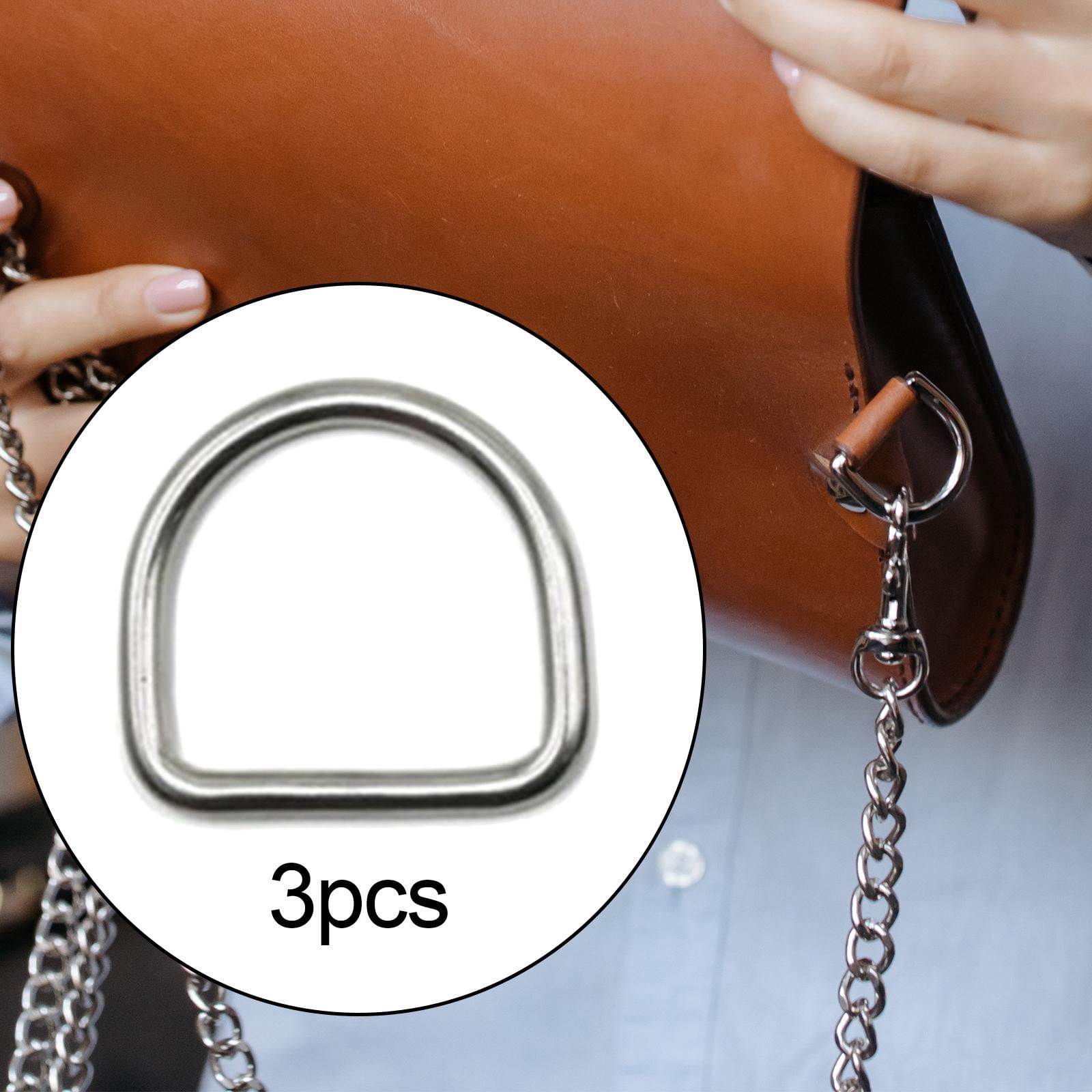 Milageto 4x3Pcs Horseshoe Buckles Stainless Steel Portable Simple Hardware Accessories Metal D Rings for DIY Handmade Lanyards Backpacks
