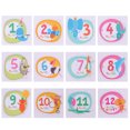 thumbnail image 4 of 1 Set Baby Monthly Milestone Stickers Animals Month Sticker for Boy and Girl, 4 of 7