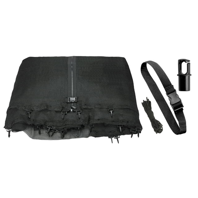Upper Bounce Trampoline Replacement Enclosure Net, Fits For 11 FT. Round Frames (All brands), Works with multiple amount of poles - Pole Caps Included