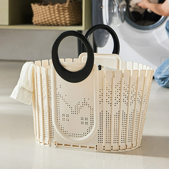 SCNOR Collapsible Storage Baskets for Laundry Plastic Clothing Organizer