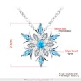thumbnail image 3 of Collar de mujer Collar de copo de nieve azul Collar de piedras preciosas, 3 of 3