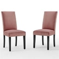 thumbnail image 2 of Modway Parcel Chaises Latérales de Salle à Manger en Velours 19,5 Pouces Rose Poussiéreux, 2 of 12