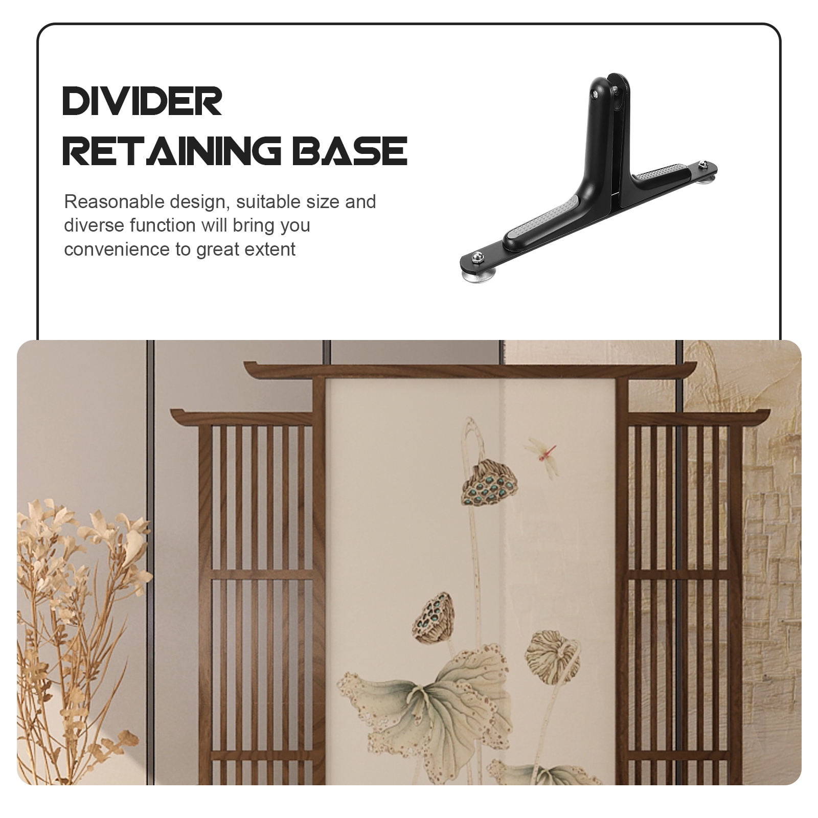 WASHWEPE 1Set Decorative Room Divider Stable Support Partition Wall Divider for Home and Office