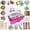 Rose, variante sur DEBGFS 1500 Pcs Fournitures d'Art et d'Artisanat pour Enfants, Ensemble de Fournitures d'Art Bricolage pour Tout-Petits Inclus Cure-Pipes, Pompons, Plume, Boîte de Rangement Pliable, Violet