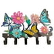 thumbnail image 4 of Gancho para llaves con flores de mariposa y 5 ganchos para montaje en pared, decoración de pared, accesorio para el hogar, moderno llavero para pasill, 4 of 9