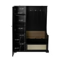 thumbnail image 6 of Spaco Wood Wardrobe Cabinet, Storage Wardrobe Cabinet with Shelves and Soft-Close Freestanding Closet, Cliset for Living Room, Entryway, Bedroom, Black, 6 of 9