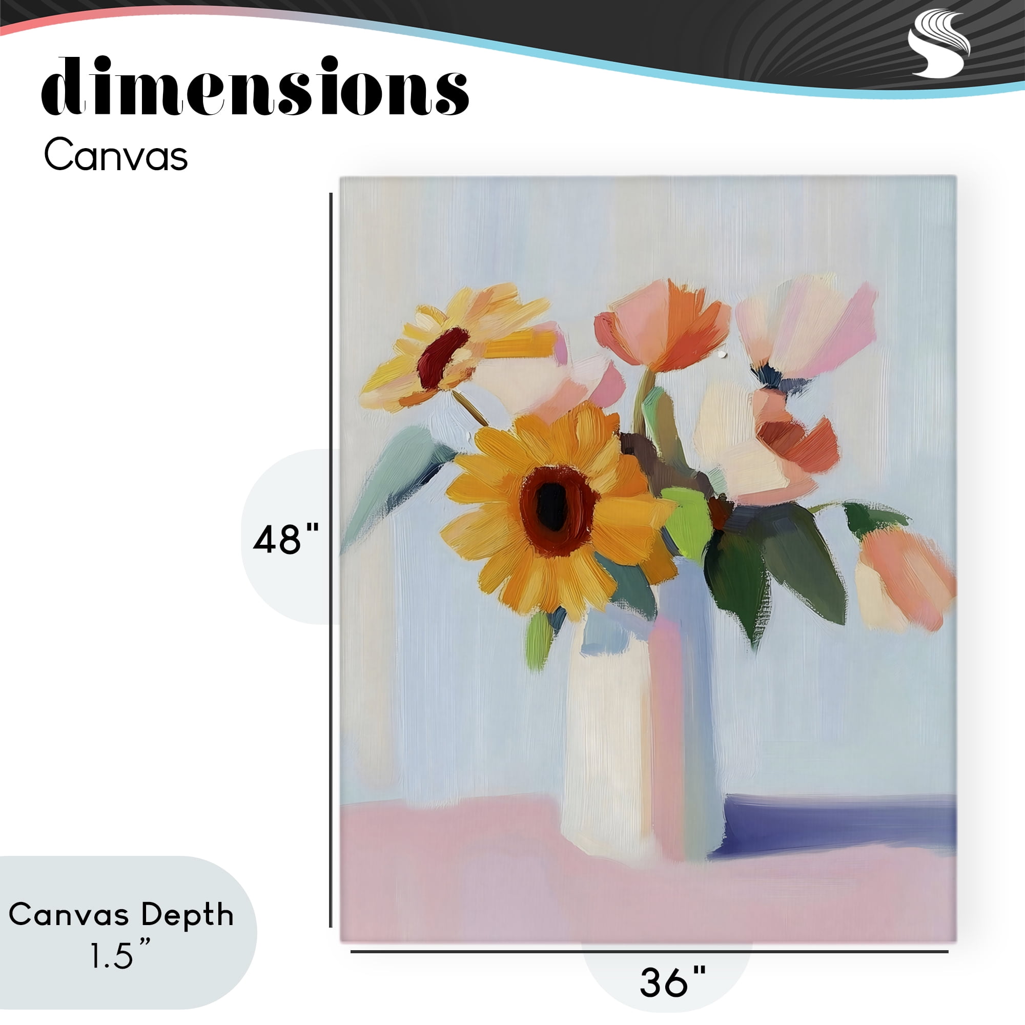 Stupell Industries Sleek Vase Bouquet Canvas Wall Art, design by The Prints Vibe
