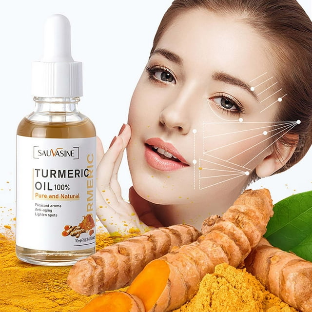 Pisexur Belleza Maquillaje Aceite de cúrcuma nutritivo, hidratante, iluminador y reafirmante facial, antiarrugas, 10 mlpara mujeres y hombres