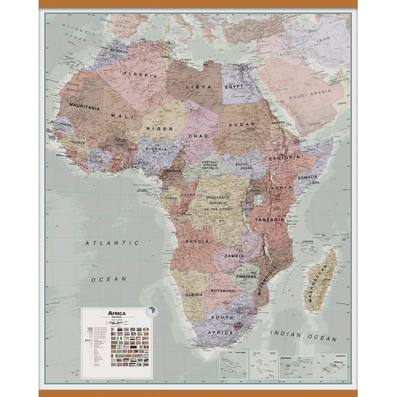 Maps Huge Executive Political Africa Wall Map