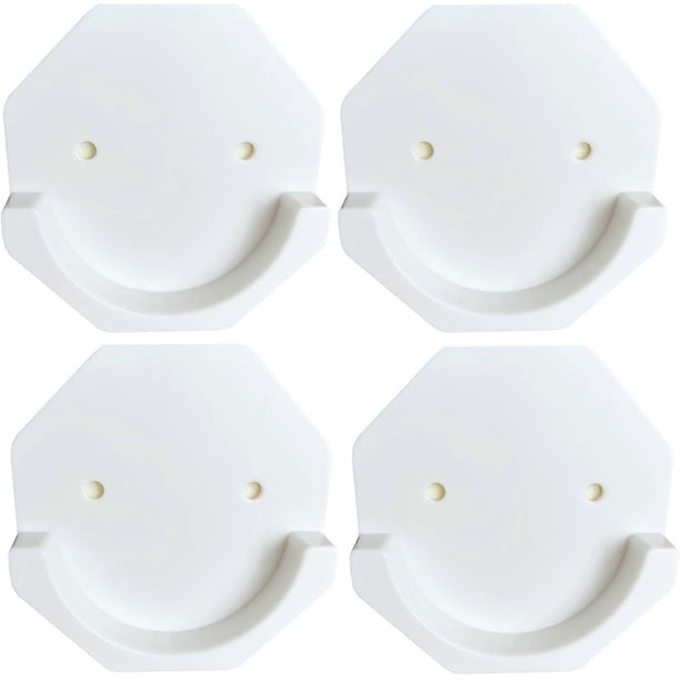 Shower Curtain Rod Holders,Adhesive Shower Rod Tension Retainer for Wall,Heat Resistant,Waterproof,4 Pack,White(Shower Curtain Rod Not Included)