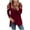 Red, variant on Aoochasliy Ladies Tops Winter Clothes Tops Clothes Long Sleeve V-neck Solid Color Blouses Off Shoulder Out Chest Drill Top