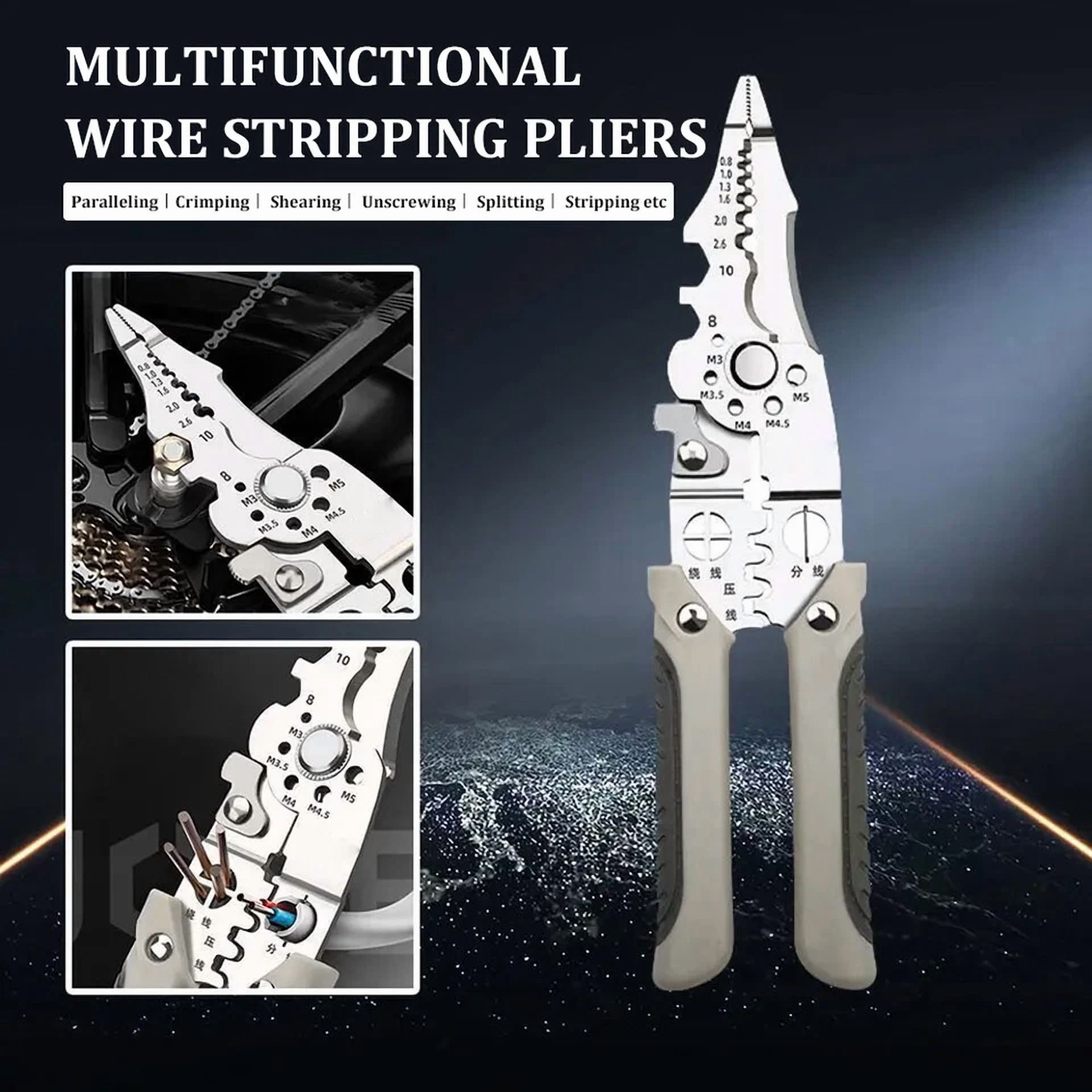 KNACK - Electric Cable Wire Stripper Pliers Multifunctional Crimper Cutter Terminal Tool
