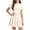 a-12Beige8, variant on VNKIDY Girls Kids Crew Round Neck Solid Color Short Sleeve Ruched Top Elastic High Waist Flared Skirt 2 Piece Casual Summer Outfit Set For Child Cozy Sets 7-8 Years