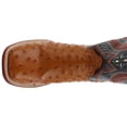 thumbnail image 6 of Ferrini Quill Ostrich Square Toe   Womens  Western Cowboy Boots   Mid Calf Low Heel 1-2" - Brown, 6 of 7