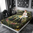 thumbnail image 3 of Erosebridal Witch Circle Bed Sheets 4-Piece,Witchy Garden Full Size Sheets,Green,1 Flat Sheet, 1 Fitted Sheet and 2 Pillowcases, 3 of 6