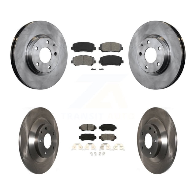 Transit Auto Front Rear Disc Brake Rotors and Semi-Metallic Pads Kit for Car 2013-2015 Mazda CX-5 K8S-101480