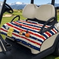 thumbnail image 3 of Pzuqiu Stars Stripes Quilted Golf Cart Seat Cover - 2-Person Non-Slip Protector With 4 Pockets, Patriotic Golf Accessory for Golfers, 3 of 9