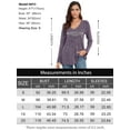 thumbnail image 3 of CRAYNER Women's Casual Tunic Tops Loose Fit V-Neck Blouses with Pocket Long Sleeve Fall Winter T Shirt ,XL, 3 of 9