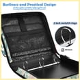 thumbnail image 4 of Zipper Binder with Shoulder Strap 2 inch 3 Ring Waterproof File Folder Organizer Bag 500 Sheet Turtles and Sea Plants Pattern, 4 of 8