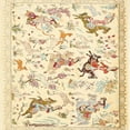 thumbnail image 1 of Ahgly Company Machine Washable Indoor Square Traditional Gold Area Rugs, 4' Square, 1 of 7