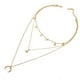 thumbnail image 3 of Collar para mujer, joyería para mujer, colgante de pentagrama, cadena de clavícula, collar vintage de tres capas con estrella y media luna, collar para pareja, 3 of 4