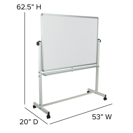Flash Furniture - Hercules Mobile Marker Board - White