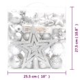 thumbnail image 4 of vidaXL 70 Piece Christmas Bauble Set Silver and White, 4 of 5
