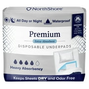 NorthShore Premium, 23 x 36, 25 oz, Blue Disposable Underpads (Chux), Large, Pack/25