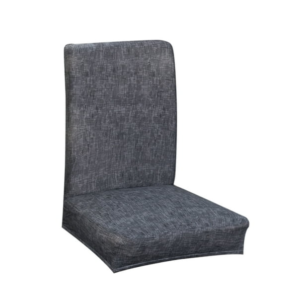 Funda elástica para asiento de silla, funda para taburete de comedor, para cocina y salón Gris oscuro