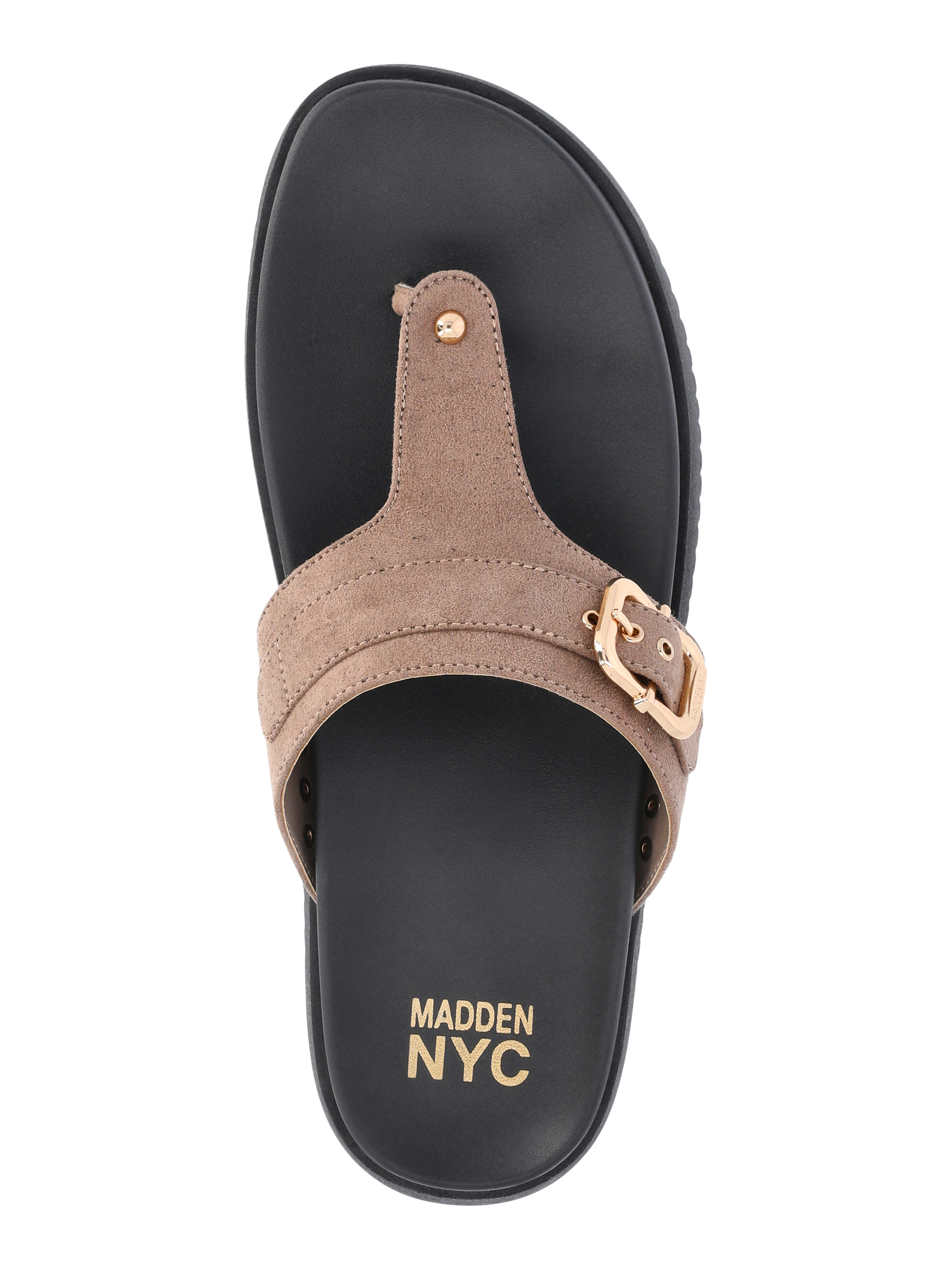 Madden NYC Women's Faux Suede Thong Footbed Sandals