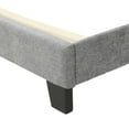thumbnail image 4 of Upholstered Linen Bed Frame,Queen Platform Bed Frame,Mattress Foundation with Headboard,Solid Wood Slat Support,No Box Spring Needed,Gray, 4 of 6