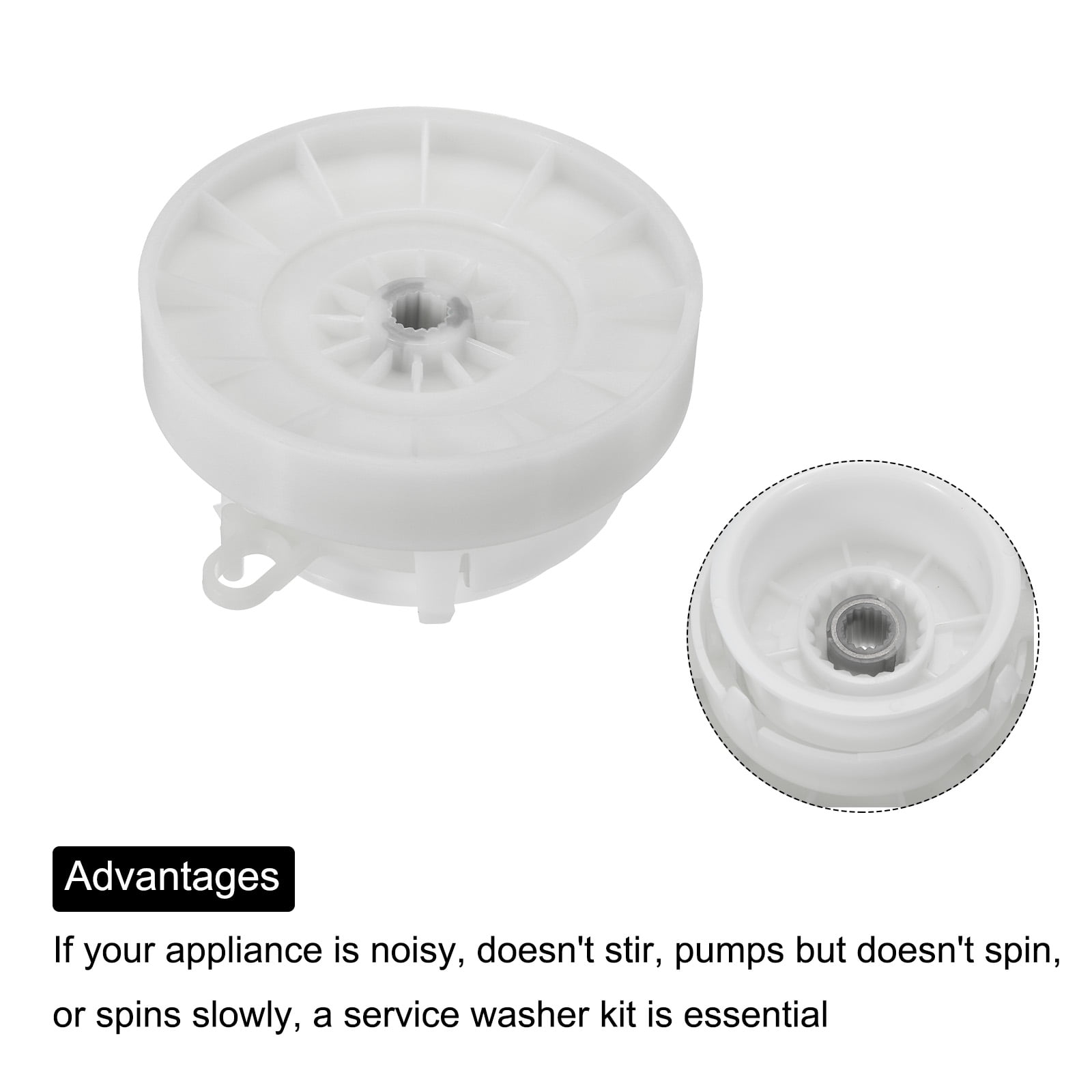 Uxcell 2 Set Washer Pulley Clutch Kit W10721967 Washer Drive Belt Replacement Kit