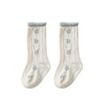 thumbnail image 1 of Franhais Kids Girls Casual Socks, Embroidery Flower Pattern Silicone Dot Non-Slip Flower Stockings, 1 of 1