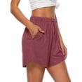 thumbnail image 4 of MOSHU 3 Pack Womens Pajamas Shorts Drawstring Pj Shorts for Women Casual Sleep Lounge Shorts with Pockets, 4 of 11
