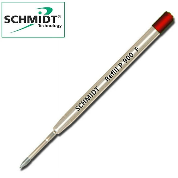 Schmidt P900 Red Fine Nib Parker Style Ballpoint Refill