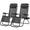 Black, variant on YRLLENSDAN Oversized Zero Gravity Chair Set of 2 with Adjustable Pillows & Cup Holder Tray, 250lbs Capacity Folding Lounge Chair Outdoor Zero Gravity Recliners for Adult