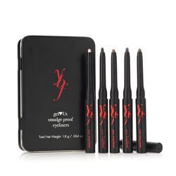 YBF Gel-ous Smudge Proof Eyeliner Collection, Black, 5 Piece Set