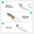 thumbnail image 2 of Adaptador de auriculares YONGSHENG MFi Paquete de 3 Lightning a 3,5 mm, 2 of 5