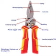 thumbnail image 4 of Pelacables 8 en 1, Cortador de Cables para Electricistas, Alicates de Crimpado, Abrazadera, Herramienta Multifunción para Dividir y Devanar., 4 of 5