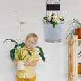 thumbnail image 2 of FRCOLOR  Metal Succulents Flower Vase Iron Bucket Hanging Planter Galvanized Artificial, 2 of 8