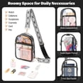 thumbnail image 2 of MoKo Clear Bag for Stadium Use Crossbody Purse for Women Clear Chest Bag with Adjustable Strap,Black, 2 of 7